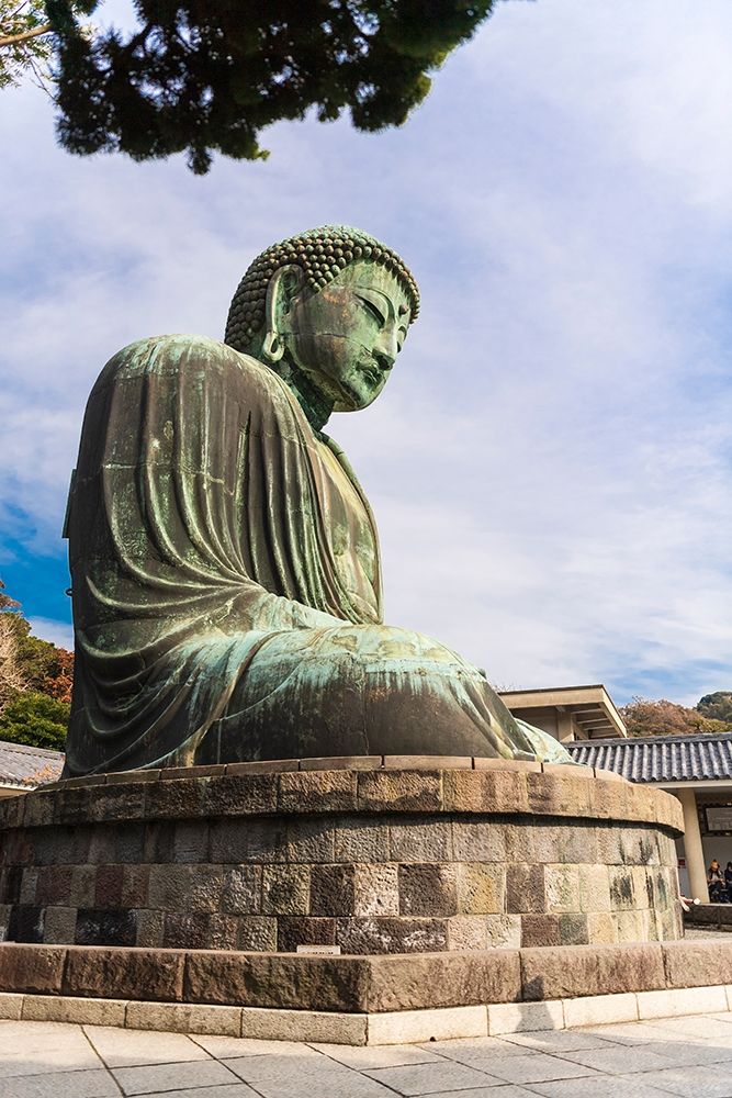 The Daibutsu-or big buddha-of the Buddhist Temple in Kamakura-Japan